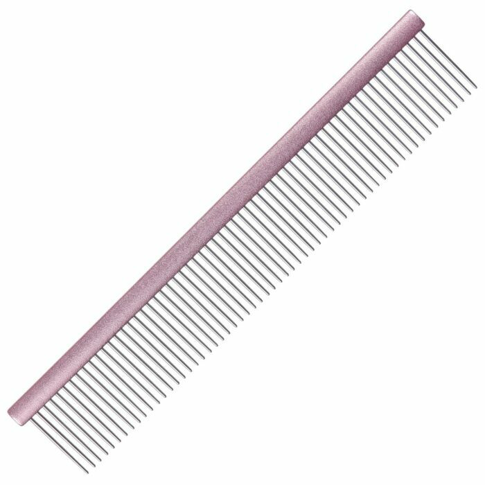 Groom Professional Spectrum Aluminium Comb Light Pink 25cm