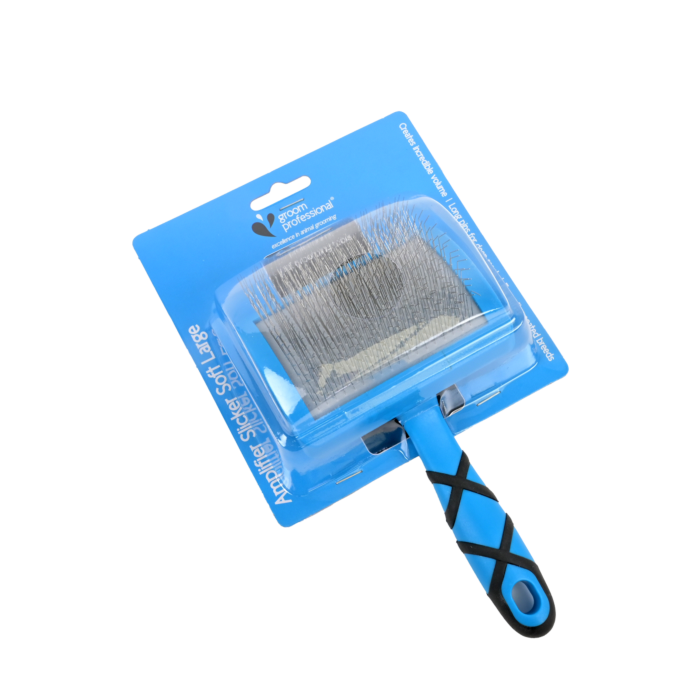 Groom Professional Ampliﬁer Soft Slicker Brush Large