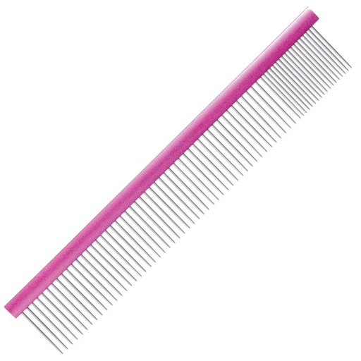 [850129] Groom Professional Spectrum Aluminium Comb 80/20 Dark Pink 25cm